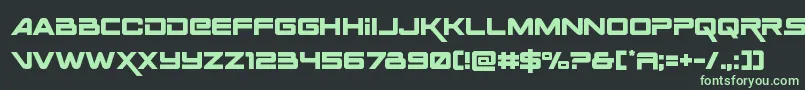 フォントSpaceranger – 黒い背景に緑の文字