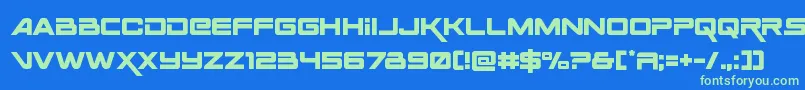 Spaceranger Font – Green Fonts on Blue Background