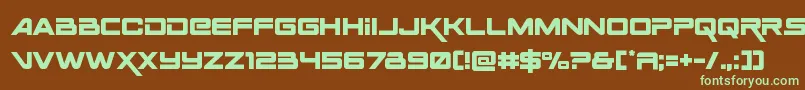 Spaceranger-fontti – vihreät fontit ruskealla taustalla