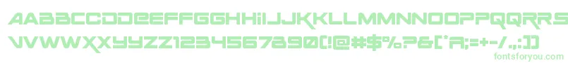 フォントSpaceranger – 白い背景に緑のフォント