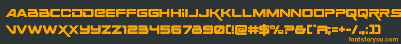 Spaceranger Font – Orange Fonts on Black Background