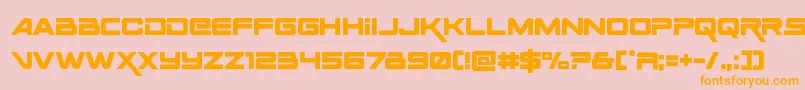 Spaceranger-fontti – oranssit fontit vaaleanpunaisella taustalla