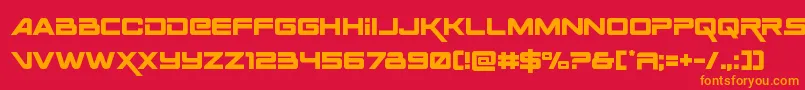 Шрифт Spaceranger – оранжевые шрифты на красном фоне