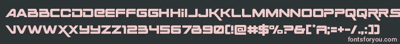 フォントSpaceranger – 黒い背景にピンクのフォント