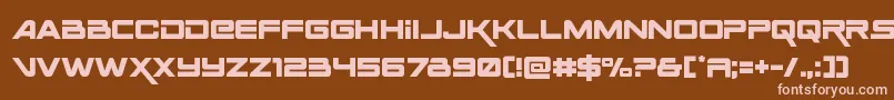 Spaceranger Font – Pink Fonts on Brown Background