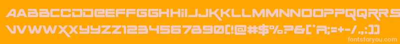 Spaceranger-fontti – vaaleanpunaiset fontit oranssilla taustalla