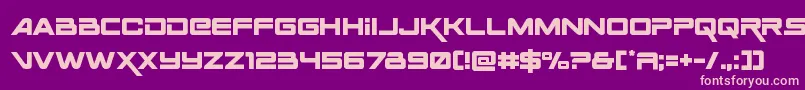 Spaceranger-fontti – vaaleanpunaiset fontit violetilla taustalla