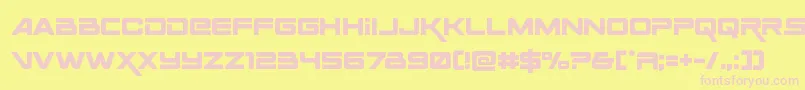 Spaceranger Font – Pink Fonts on Yellow Background