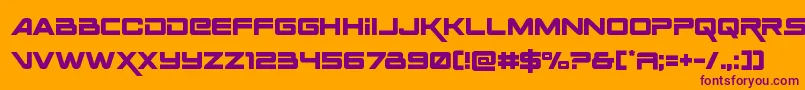 Spaceranger-fontti – violetit fontit oranssilla taustalla