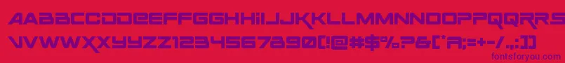 フォントSpaceranger – 赤い背景に紫のフォント