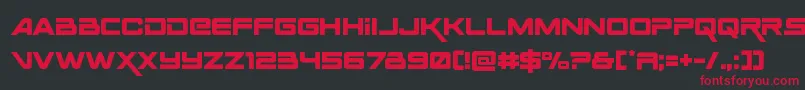 フォントSpaceranger – 黒い背景に赤い文字