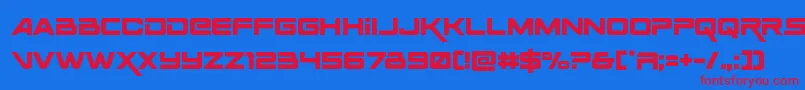 フォントSpaceranger – 赤い文字の青い背景