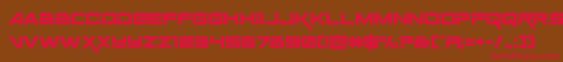 Spaceranger-fontti – punaiset fontit ruskealla taustalla