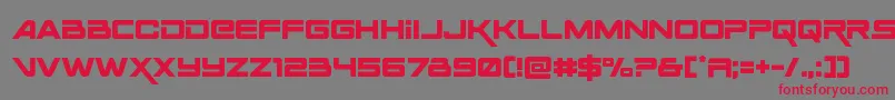 フォントSpaceranger – 赤い文字の灰色の背景