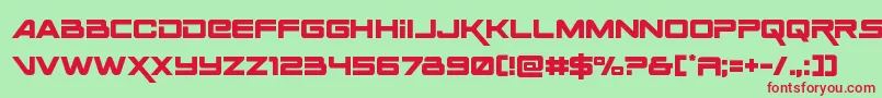 Шрифт Spaceranger – красные шрифты на зелёном фоне