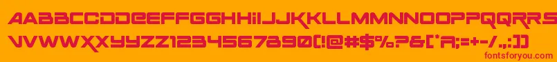 Шрифт Spaceranger – красные шрифты на оранжевом фоне