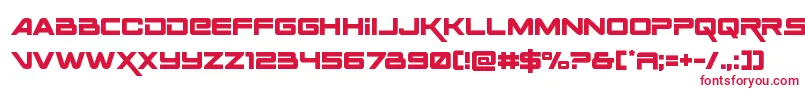 フォントSpaceranger – 白い背景に赤い文字