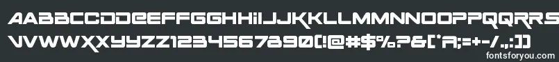 Шрифт Spaceranger – белые шрифты на чёрном фоне