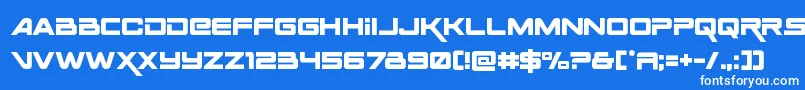 Spaceranger Font – White Fonts on Blue Background