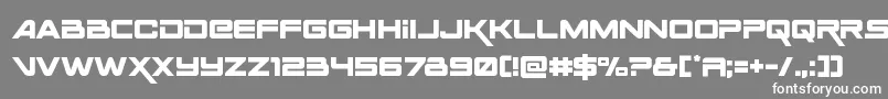 Spaceranger-Schriftart – Weiße Schriften auf grauem Hintergrund