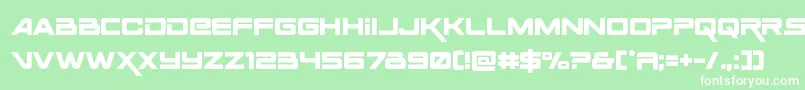 フォントSpaceranger – 緑の背景に白い文字