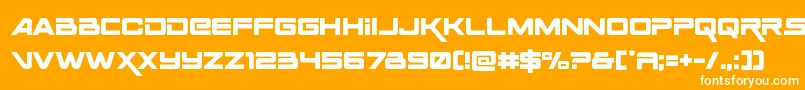 フォントSpaceranger – オレンジの背景に白い文字
