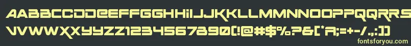 Spaceranger-fontti – keltaiset fontit mustalla taustalla