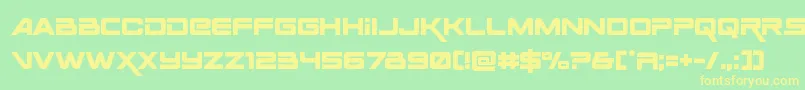 Spaceranger-fontti – keltaiset fontit vihreällä taustalla