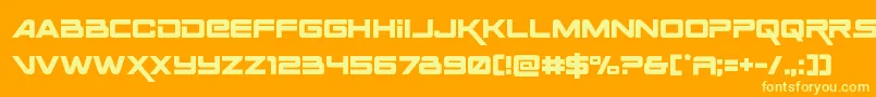 Spaceranger Font – Yellow Fonts on Orange Background