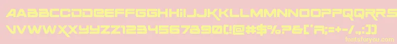 Spaceranger-fontti – keltaiset fontit vaaleanpunaisella taustalla