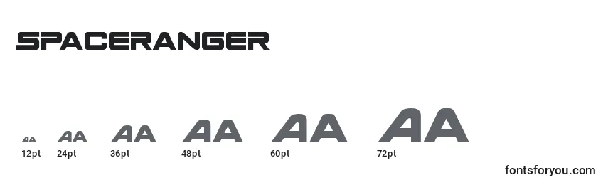 Spaceranger Font Sizes