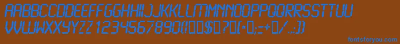Шрифт LcdBold – синие шрифты на коричневом фоне