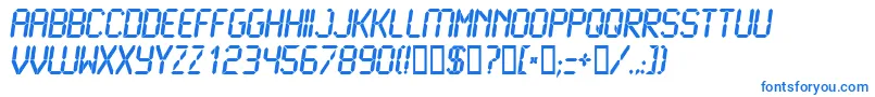 LcdBold-Schriftart – Blaue Schriften