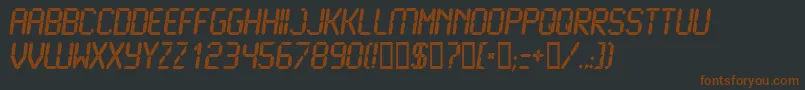 LcdBold Font – Brown Fonts on Black Background