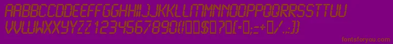 LcdBold Font – Brown Fonts on Purple Background