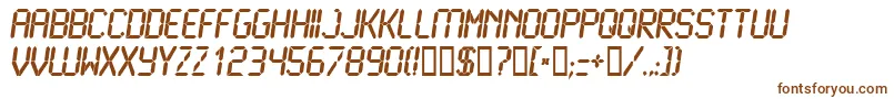 LcdBold Font – Brown Fonts on White Background