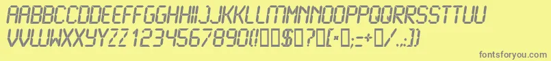 LcdBold Font – Gray Fonts on Yellow Background