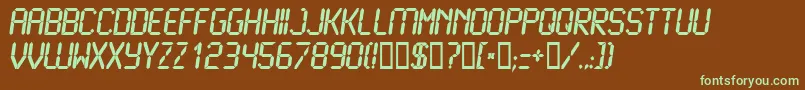 LcdBold Font – Green Fonts on Brown Background