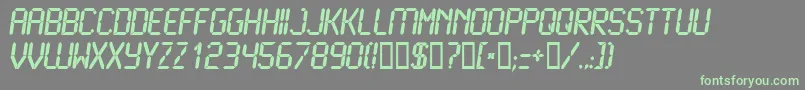 LcdBold Font – Green Fonts on Gray Background