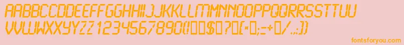 LcdBold Font – Orange Fonts on Pink Background