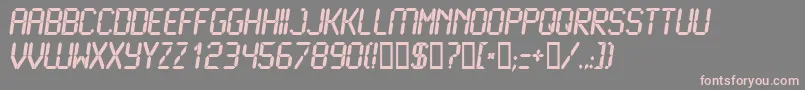 LcdBold Font – Pink Fonts on Gray Background