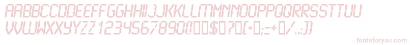 LcdBold Font – Pink Fonts on White Background