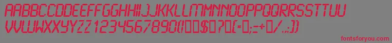 LcdBold Font – Red Fonts on Gray Background