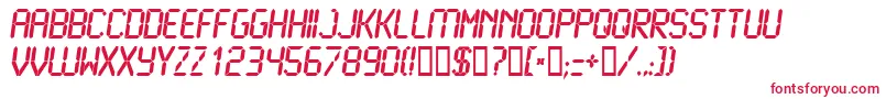 LcdBold Font – Red Fonts on White Background