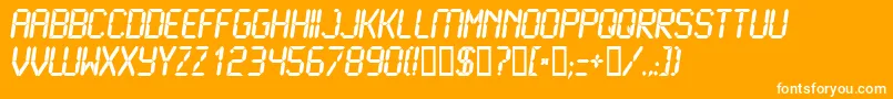 LcdBold Font – White Fonts on Orange Background