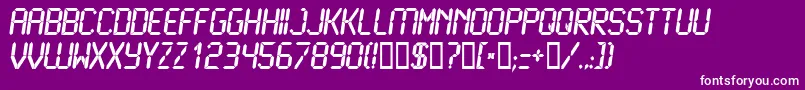 LcdBold Font – White Fonts on Purple Background