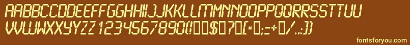 LcdBold Font – Yellow Fonts on Brown Background