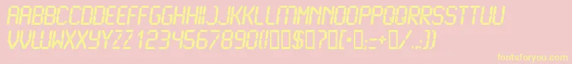 LcdBold Font – Yellow Fonts on Pink Background
