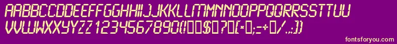 LcdBold Font – Yellow Fonts on Purple Background