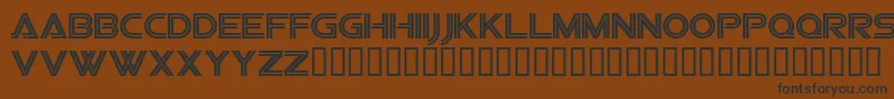 フォントSfvipersquadron – 黒い文字が茶色の背景にあります